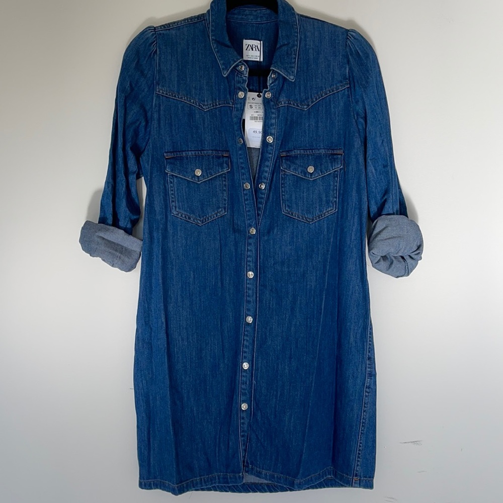 NWT denim Zara dress